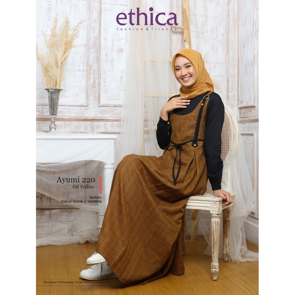 Gamis Ayumi 220 Oil Yellow Ori By ETHICA Gamis Dewasa Best Seller