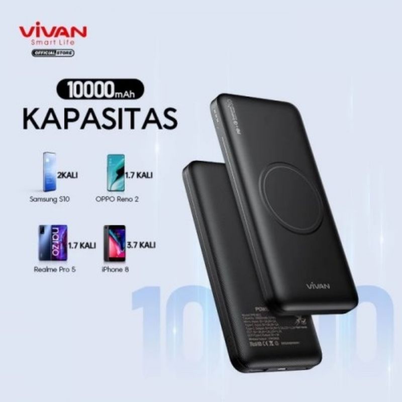 Jual Power Bank Vivan Vpb W Mah Shopee Indonesia