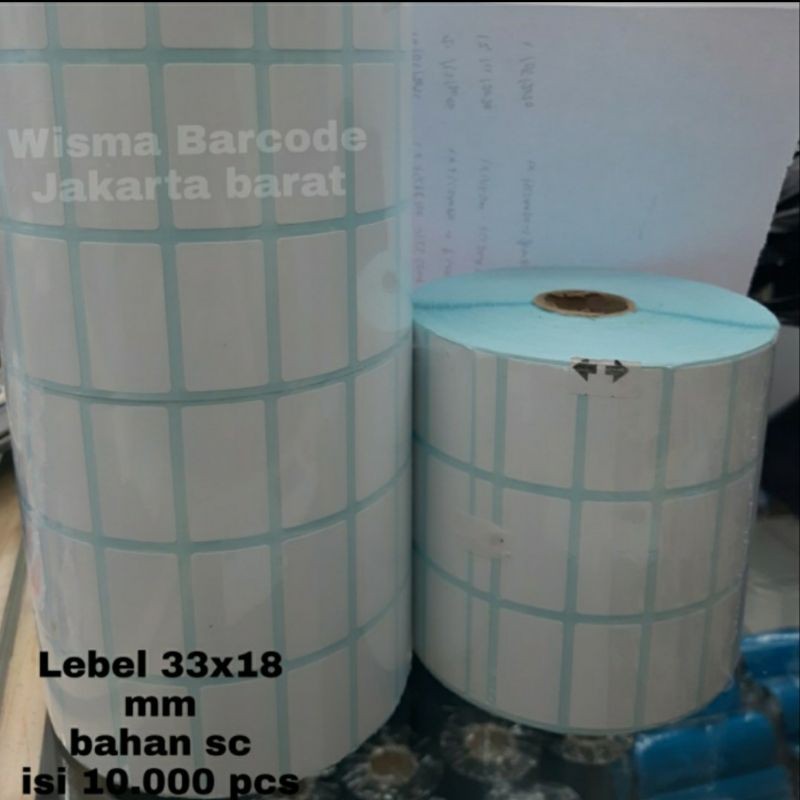

Lebel Barcode Ukuran 33x18mm