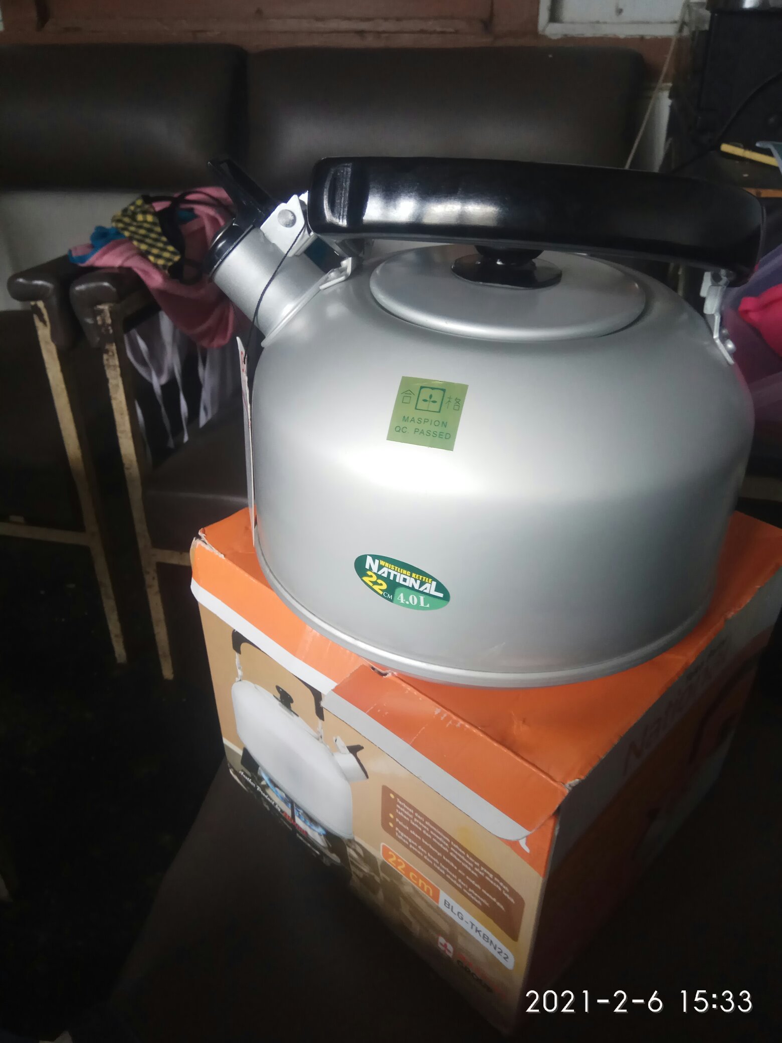 Maspion Teko Bunyi Nasional 22 Aluminium - Silver