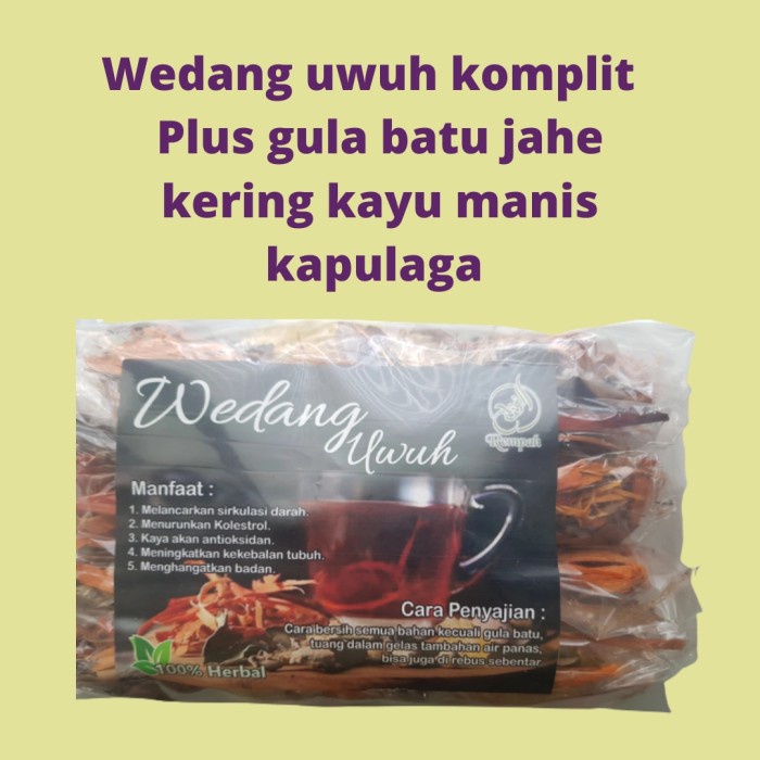 

Wedang Uwuh Komplit Gula Batu Jahe Kering Kapulaga