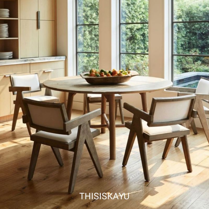 MEJA MAKAN SET KLASIK MODERN || MEJA MAKAN SET MINIMALIS MODERN AMERIKA