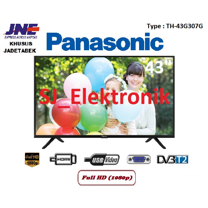 LED TV Panasonic 43 Inch TH-43G307G / 43G307 FullHD DVB-T2 HDMI USBMovie
