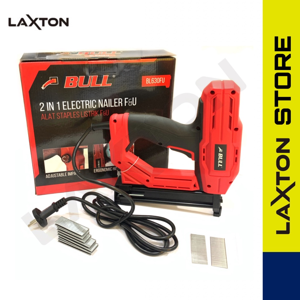 Mesin Paku Tembak Listrik BULL BL630FU Electric Nailer Staples