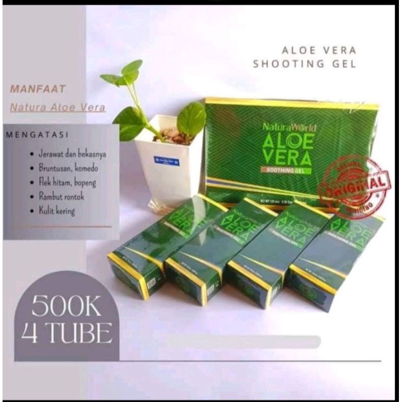 Natura Aloe Vera Shooting Gel 100%Oryginal member resmi NaturaWorld Beauty