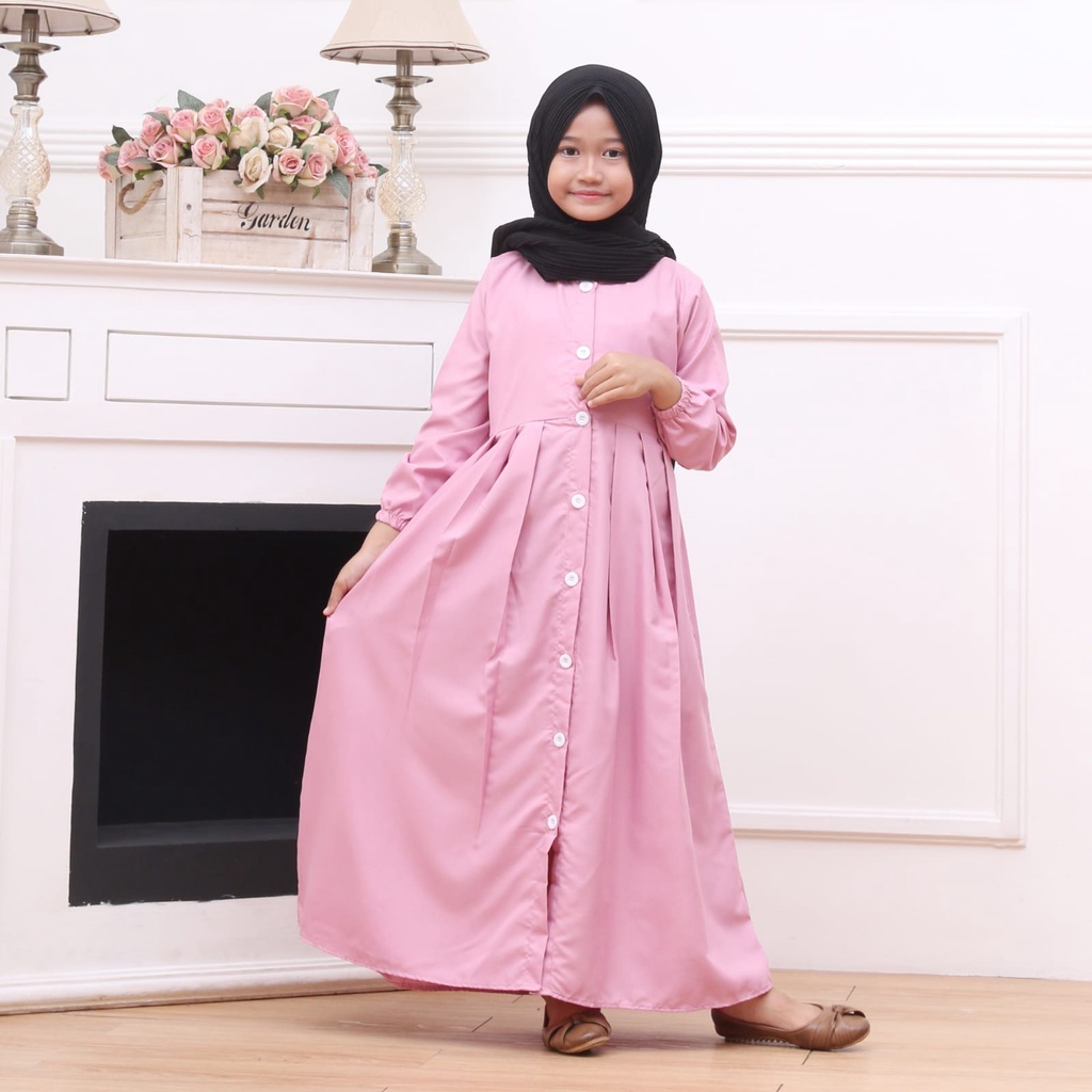 GAMIS ANAK GAMIS ANAK TANGGUNG GAMIS ANAK PEREMPUAN TERBARU FULL KANCING UMUR 7-8-9-10-11-12 TAHUN