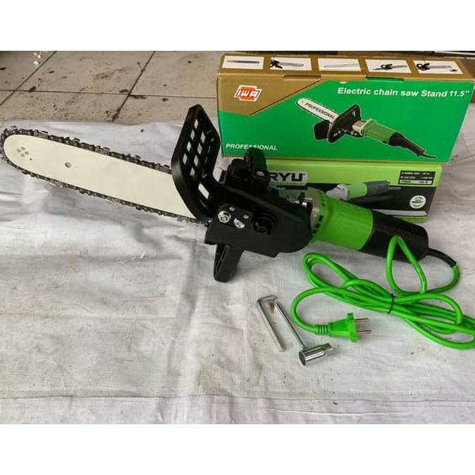 Paket Mesin Chainsaw Gerinda Tangan Ryu Gergaji Potong Pohon Kayu