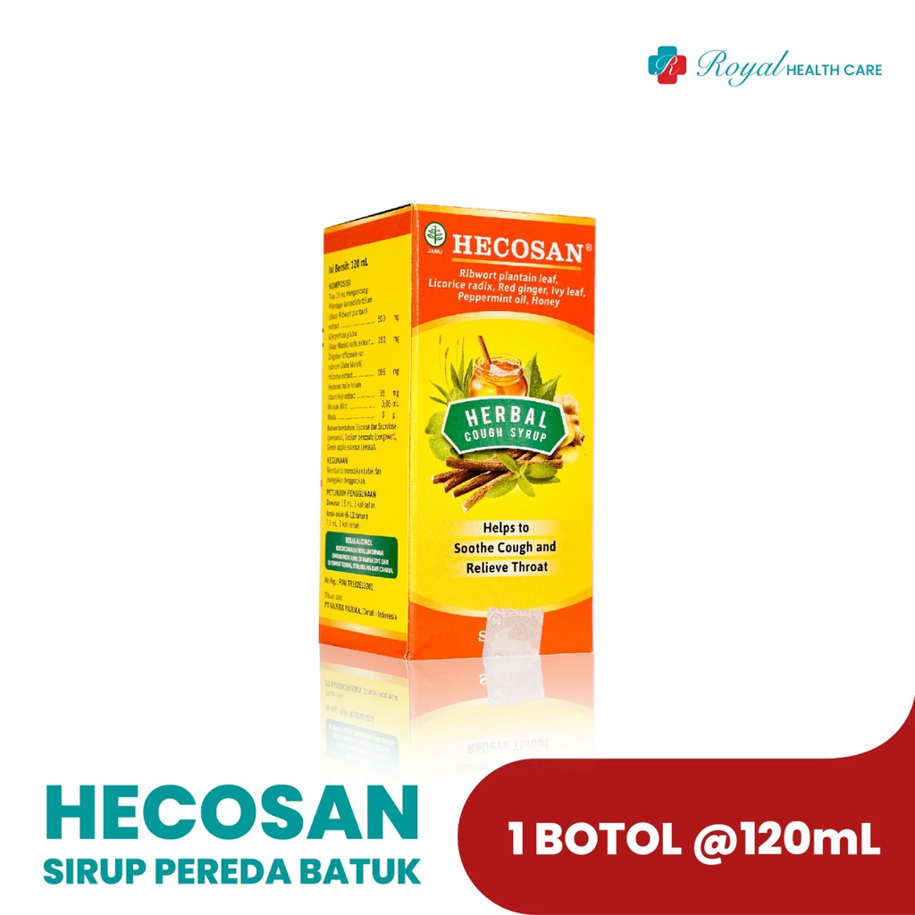 HECOSAN HERBAL COUGH SYRUP 120ML Membantu Meredakan Batuk