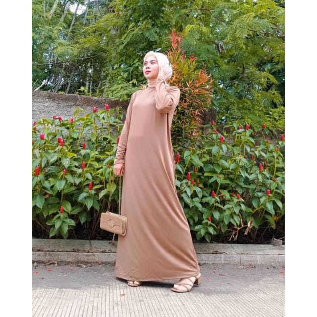 Inner Gamis Premium Lengan Panjang Inner Dress Jersey Panjang Murah Pusatgrosir_solo