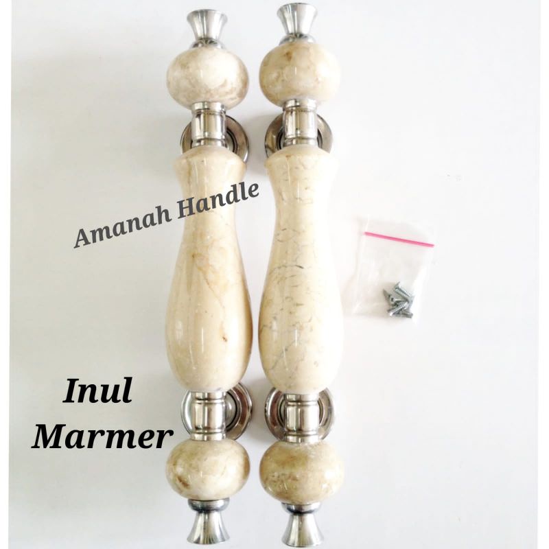 Handle pintu marmer - Tarikan pintu rumah 32cm pita - Gagang pintu rumah stainless marmer