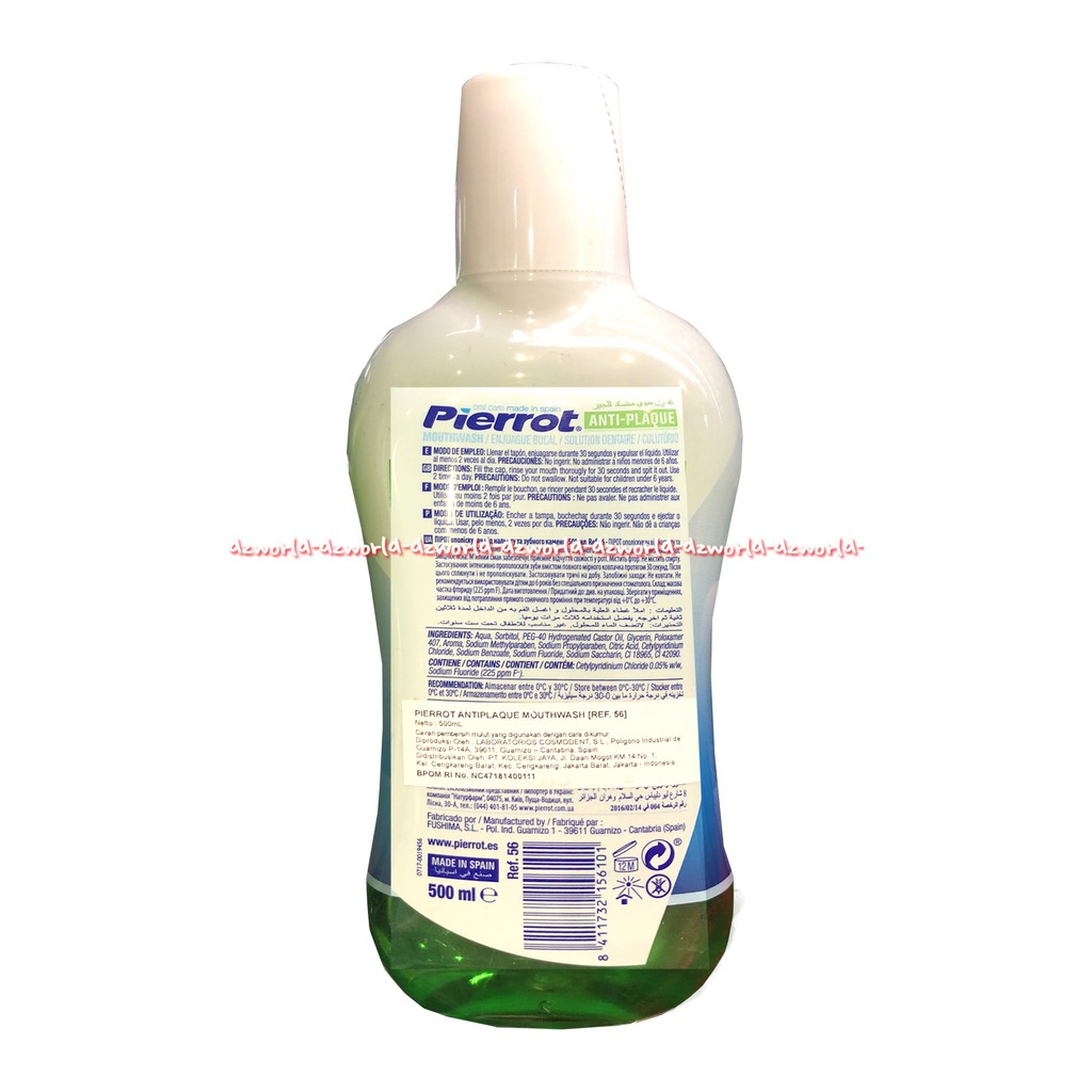 Pierrot Anti Plaque 500ml  Fights Plaque Obat Kumur Kumur Gigi Anti Plak  Pierot