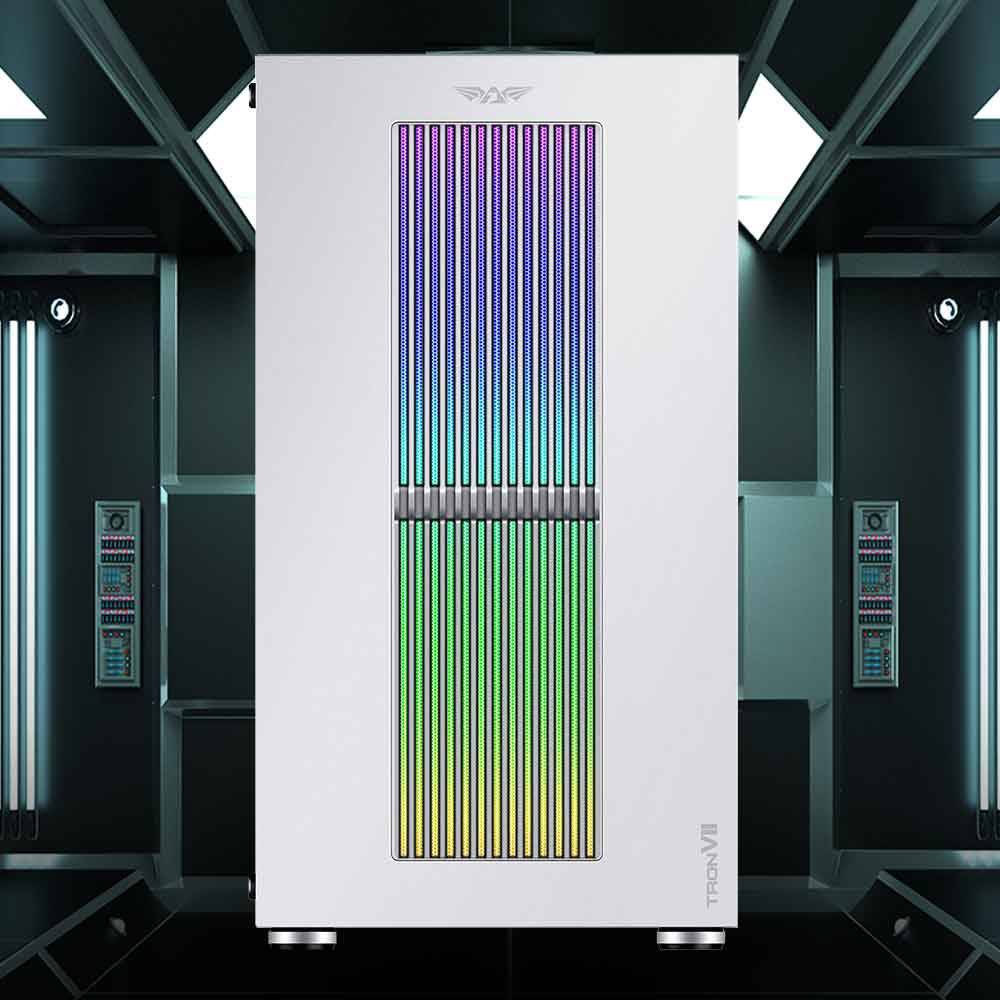 Armaggeddon Tron VII White Micro ATX Casing PC