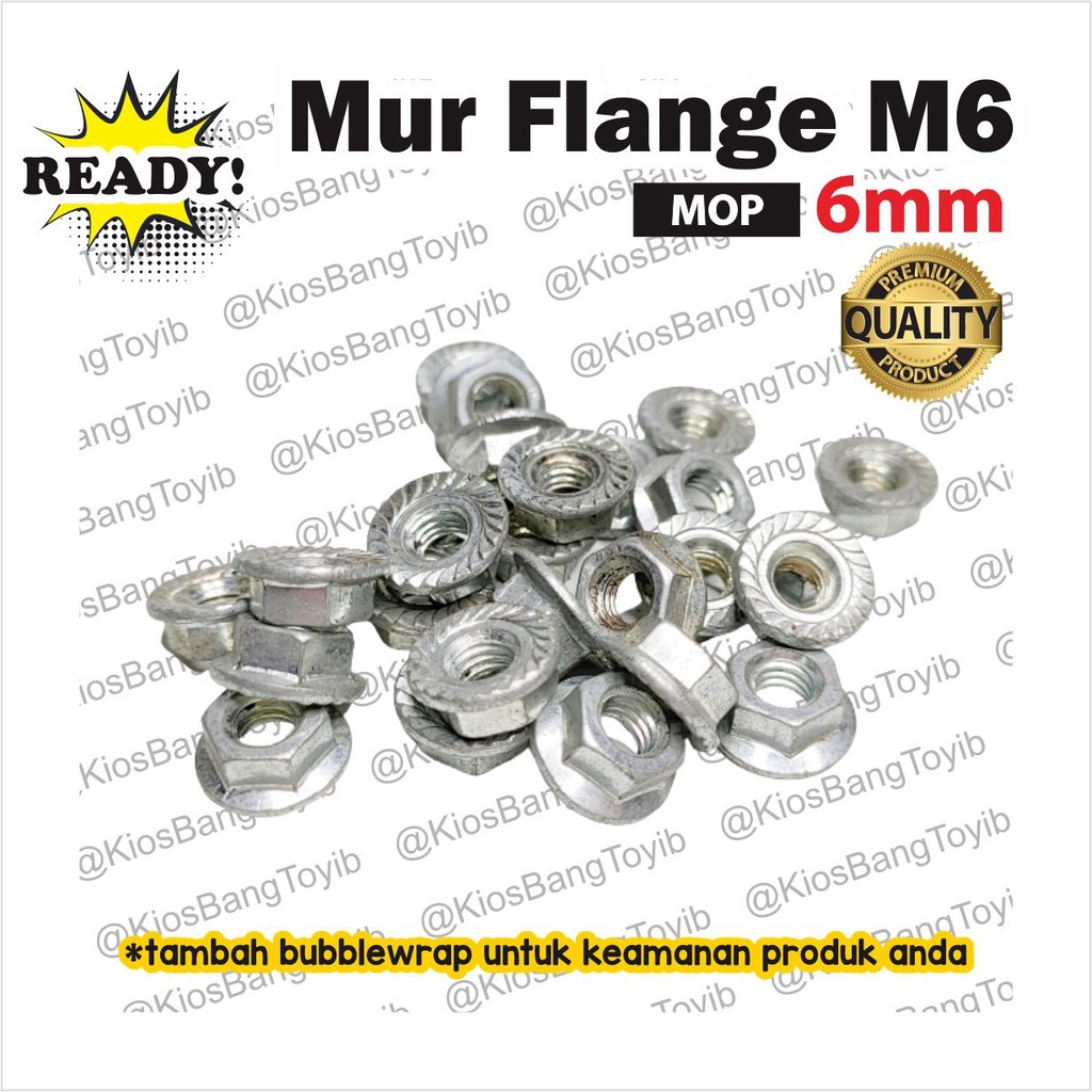 Mur Flange Topi M6 Mur Baut Plat Nomer