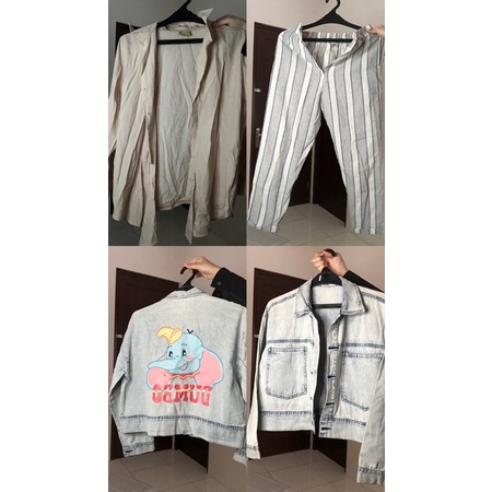 Preloved Baju kemeja celana kulot pull&bear colorbox zara mango pashmina ceruty