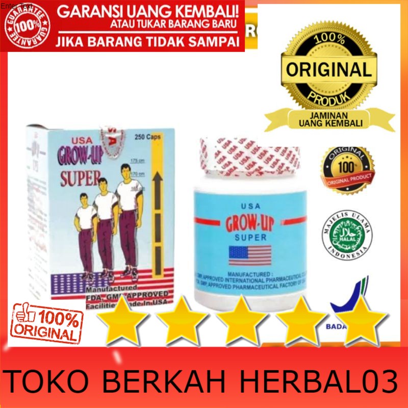 100% ASLI Grow Up USA Original 100% Asli Obat Peninggi Badan Paling Ampuh - GROW UP SUPER USA