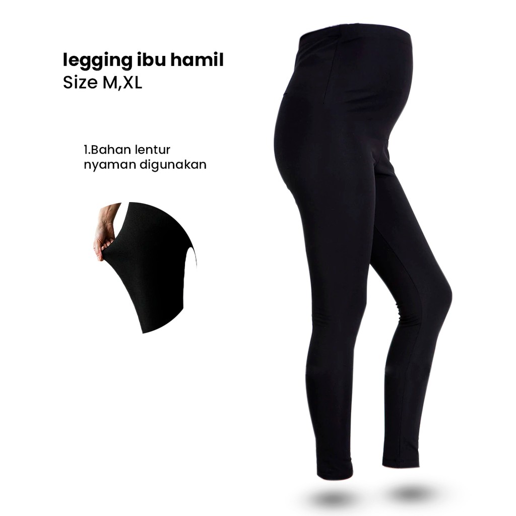 Celana Legging Hamil Rayon Spandek Standart Jumbo Maysara