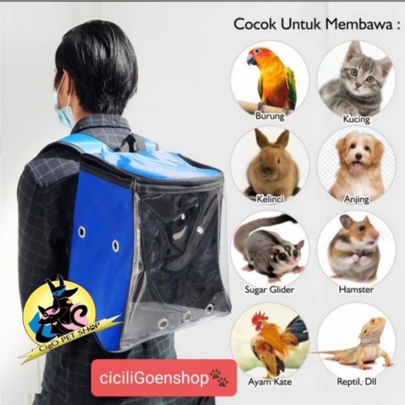 PET CARGO ASTRONOT TAS TRANSPARANT ANJING KUCING KELINCI RANSEL MURAH CLEAR POLOS TRANSPARAN TRANSPARANT