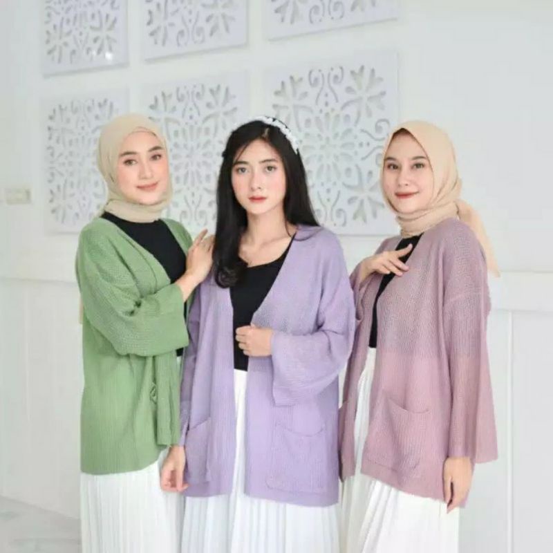 LOOCY CARDY 12 GET / Lavella Cardigan Rajut Oversize / Cardigan Terbaru / Kardigan Wanita Rajut