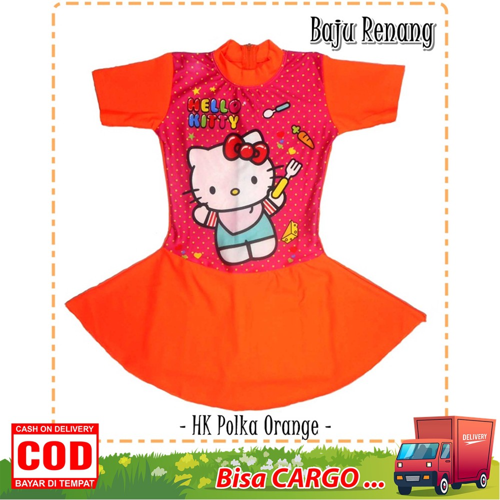 Baju Renang Rok Anak SD - Setelan Rok Renang Anak Motif