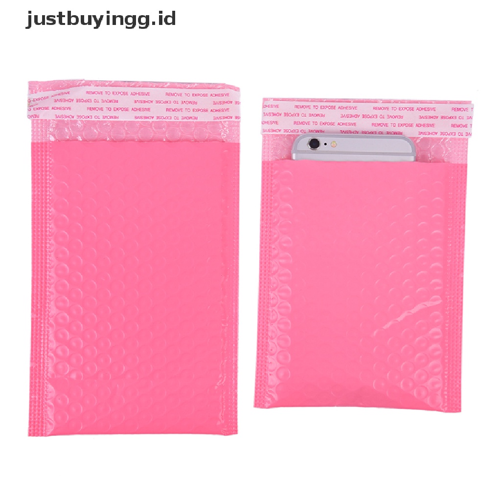 10pcs Kantong Bubble Bahan Plastik Warna Pink Untuk Pengiriman