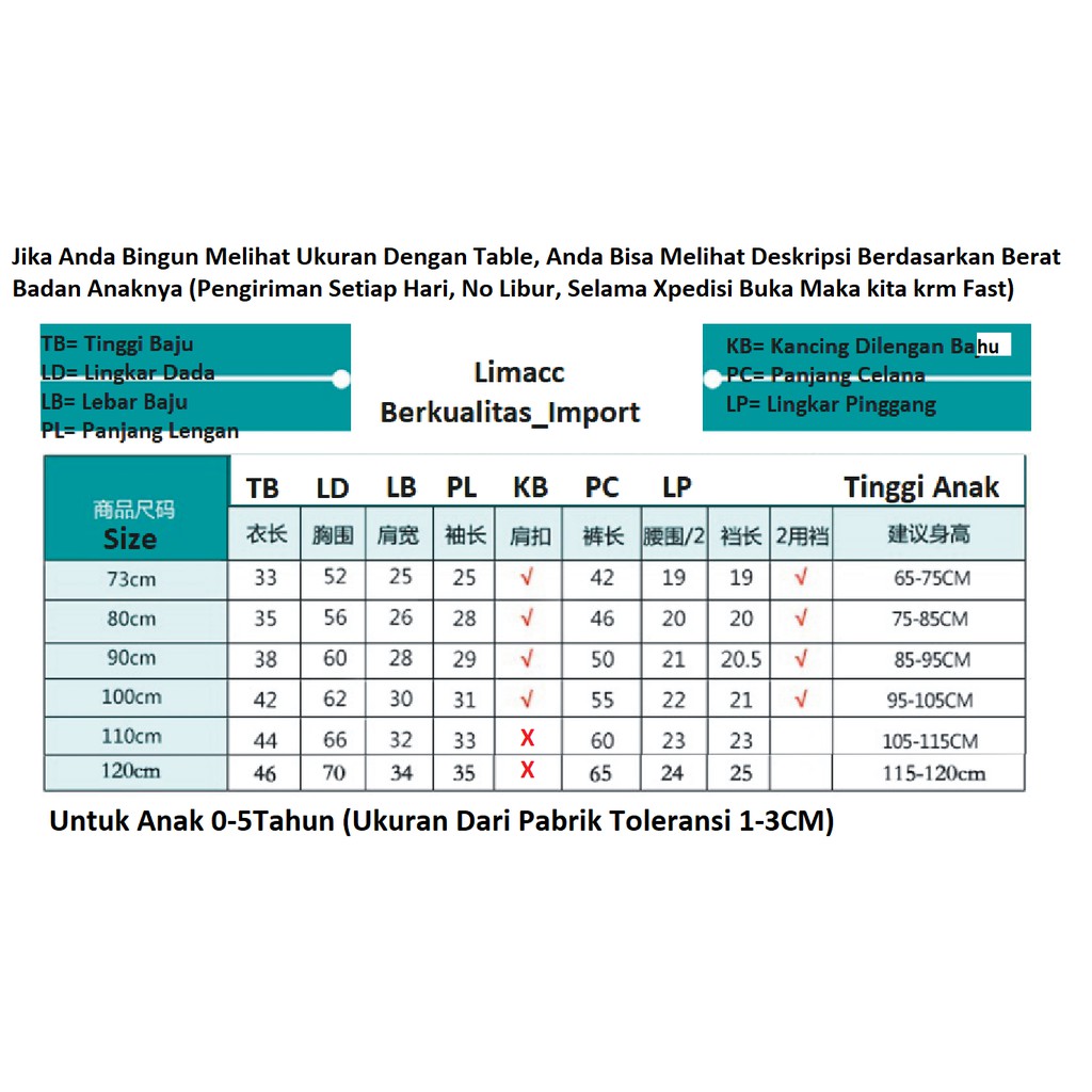 Setelan Piyama Anak Import 0-5Tahun Bisa COD JNT