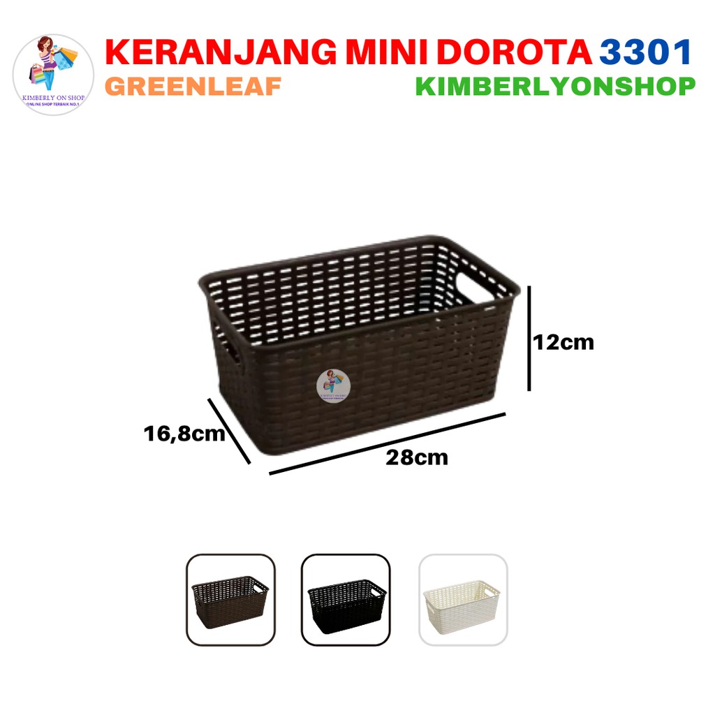 Keranjang Mini Serbaguna Dorota 3301 Green Leaf