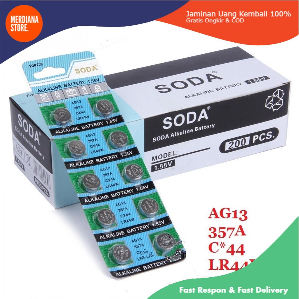Jual Baterai Kancing Lithium AG13 LR44 L1154 357 A76 1.55V (1 PCS) Shopee Indonesia