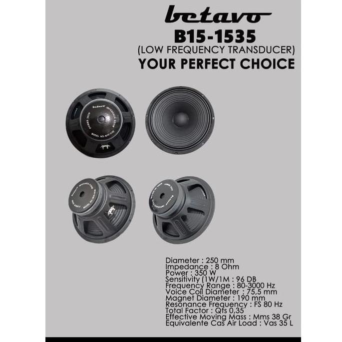 Promo Speaker Betavo 15 Inch B15-1535 spiker B15 1535 Voice Coil 3
