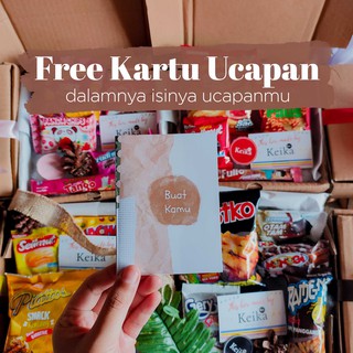 Snack Box Gumush Hampers Gift Ultah Kado Cewek Cowok Warna Hitam Pink