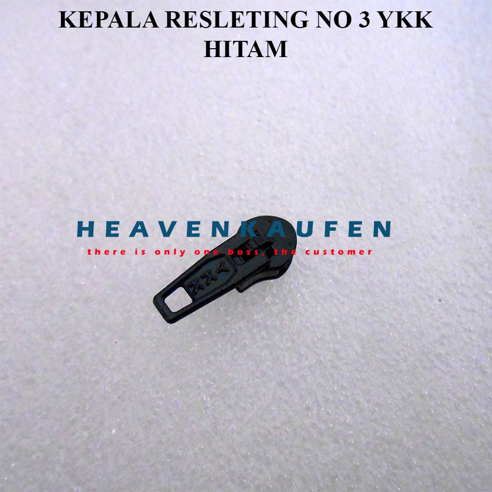 Kepala Resleting / Kepala Zipper YKK No 3 Hitam Murah