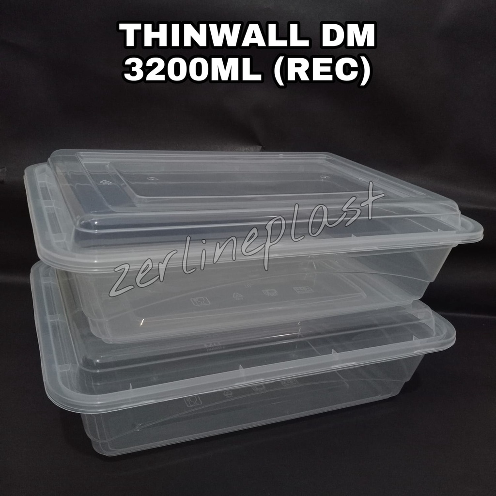 Thinwall DM 3200ml / Kotak Makan (REC / KOTAK) @25pcs