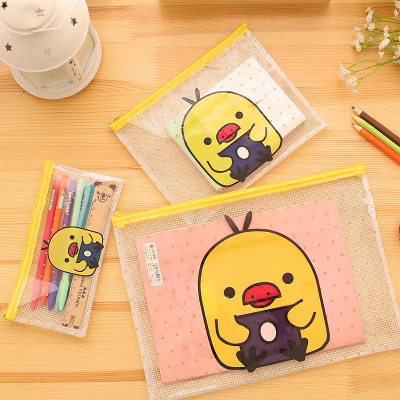 

MS028 ZIPPER PENA TEMPAT PENSIL TRANSPARAN JALA RESLETING MOTIF LUCU