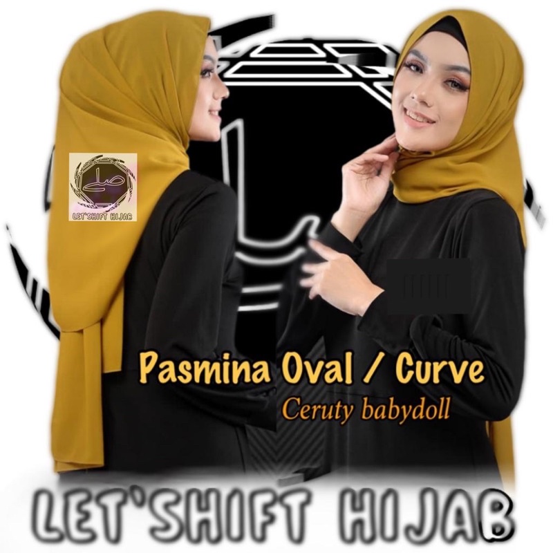 PASHMINA OVAL/PASHMINA CURVE/PASHMINA TERBARU/PASHMINA OVAL CERUTY BABYDOLL