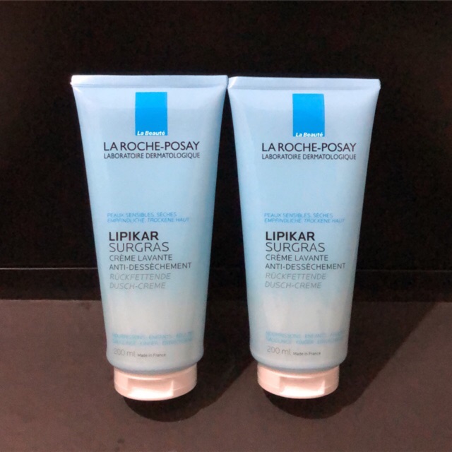 La Roche Posay Lipikar Surgras Concentrated Shower Cream Anti Dryness 200ml. Made in France