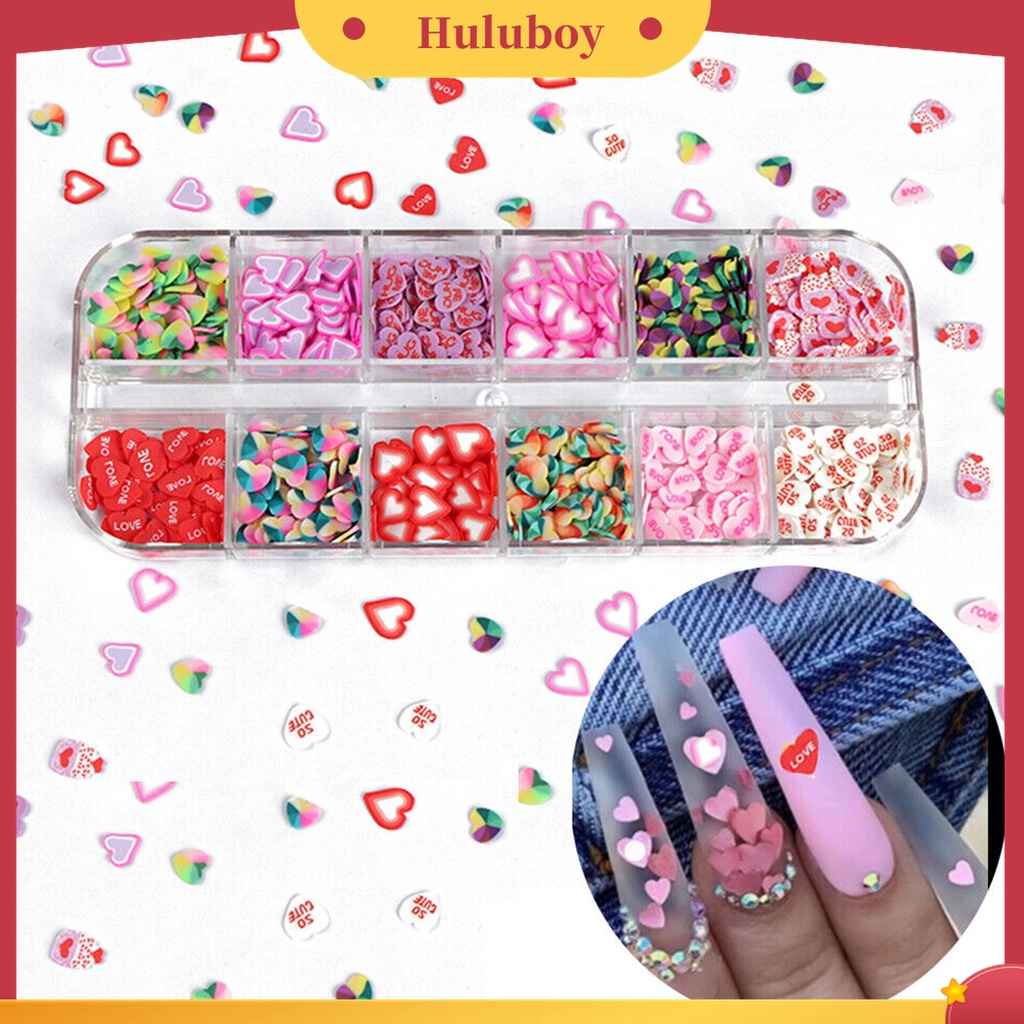 Huluboy Huluboy♡ Stiker Kuku 12 Grid Untuk Nail Art