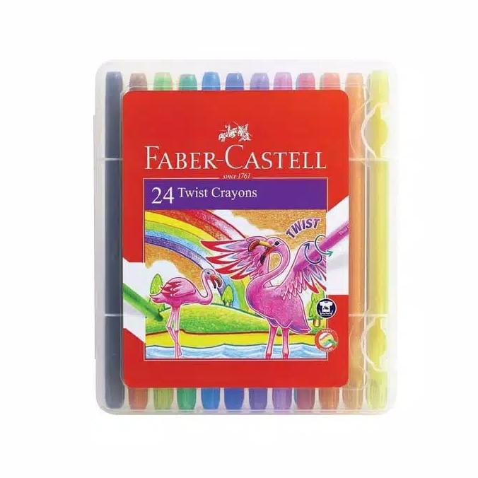 

(BISA COD) Twist Crayon Faber Castell Putar 24 Warna TERMURAH Kode 529