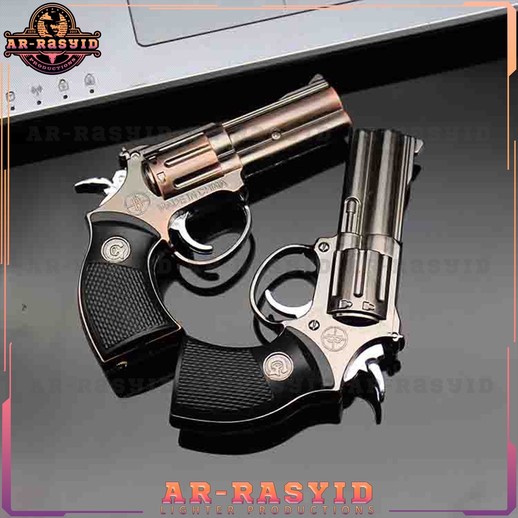 BISA COD Korek Api Bara Gas Pistol Revolver 930 Laser