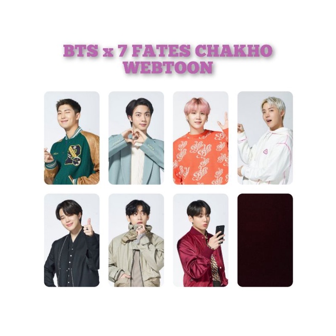 PC BTS PHOTOCARD 7 FATES CHAKHO WEBTOON UNOFFICIAL
