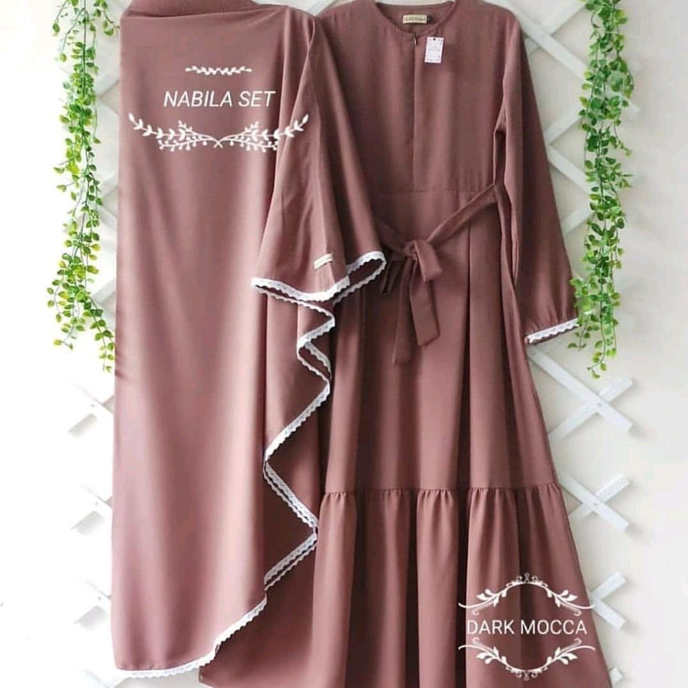 TERLARIS Nabila Gamis Set Premium Terlaris muslimah