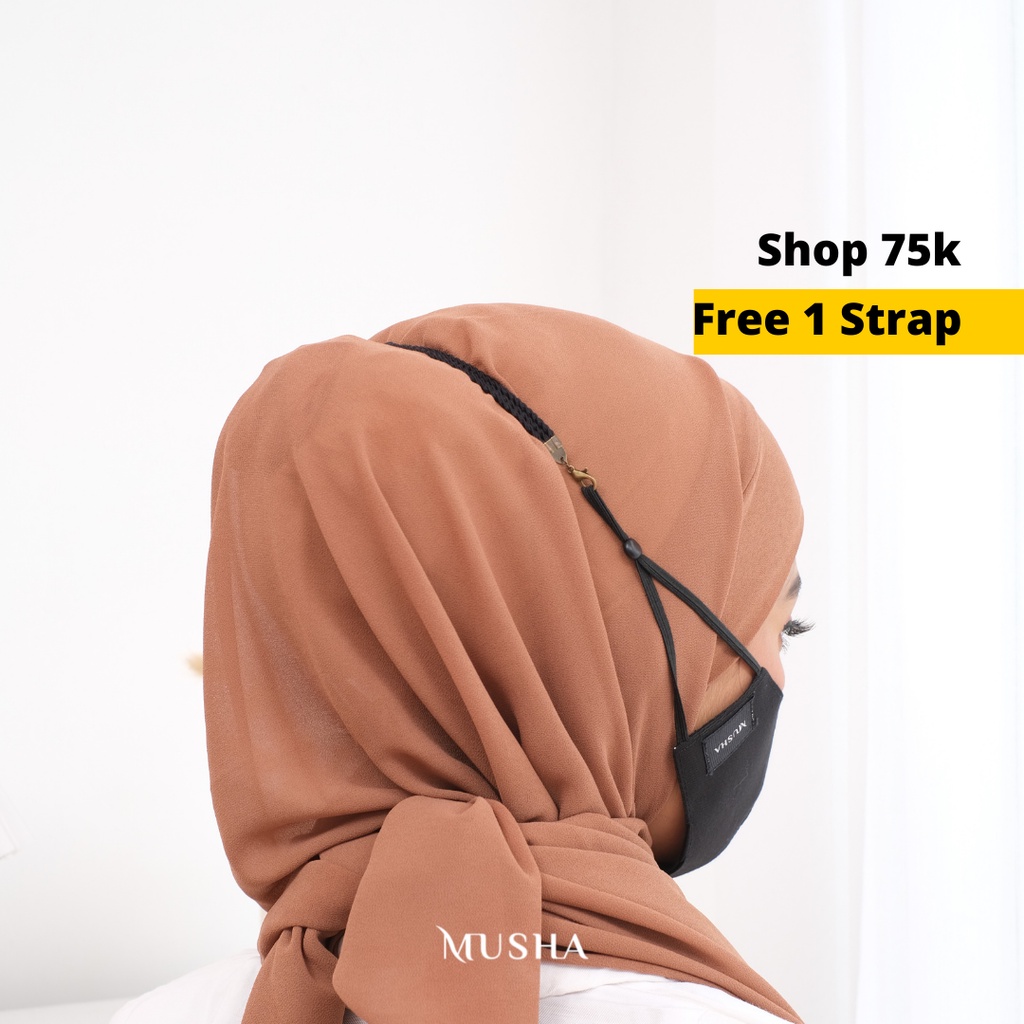 Musha Braid Elastic Connector | Konektor Masker Hijab Elastis