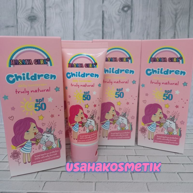 ECER!! SUNSCREEN ANAK HASAYA GIRL TRULY NATURAL SPF 50 NO.JH-3751