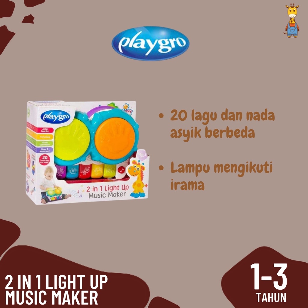 Playgro 2in1 Light Up Music Maker