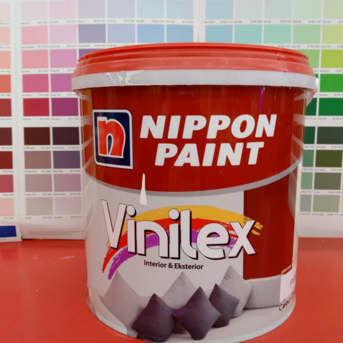 Nippon Paint Vinilex Cat Tembok Interior &amp; Exterior 5kg - Grey Goose