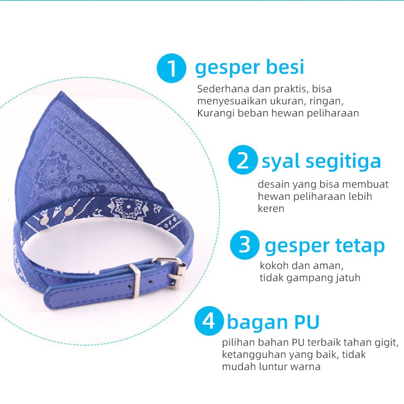Kalung Scarf Kucing Anjing Kelinci Musang/Kalung Kucing / Scarf Syal Bandana Motif | Aksesoris Kucing