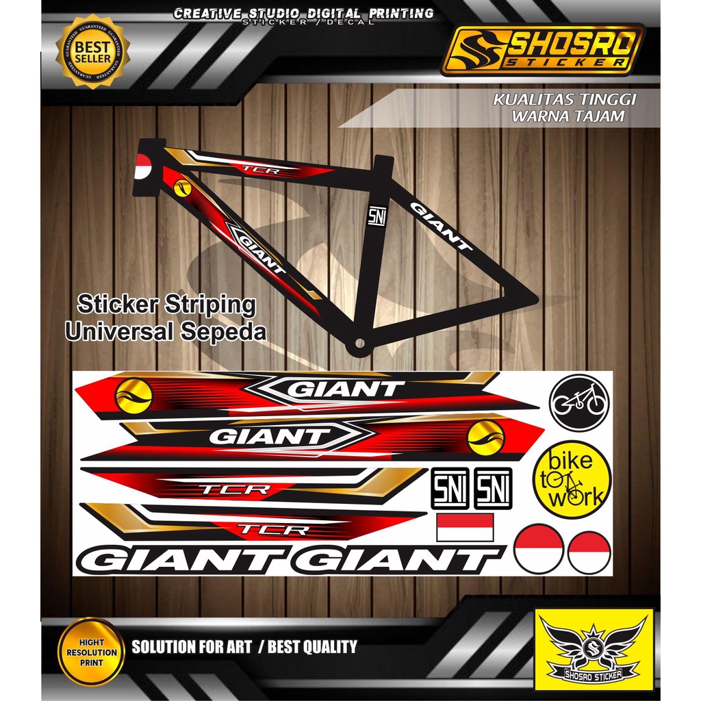 STRIPING STICKER UNIVERSAL BIKE / VARIASI STRIPING SEPEDA GUNUNG / STIKER SEPEDAH MTB/ BMX ALL STRIP