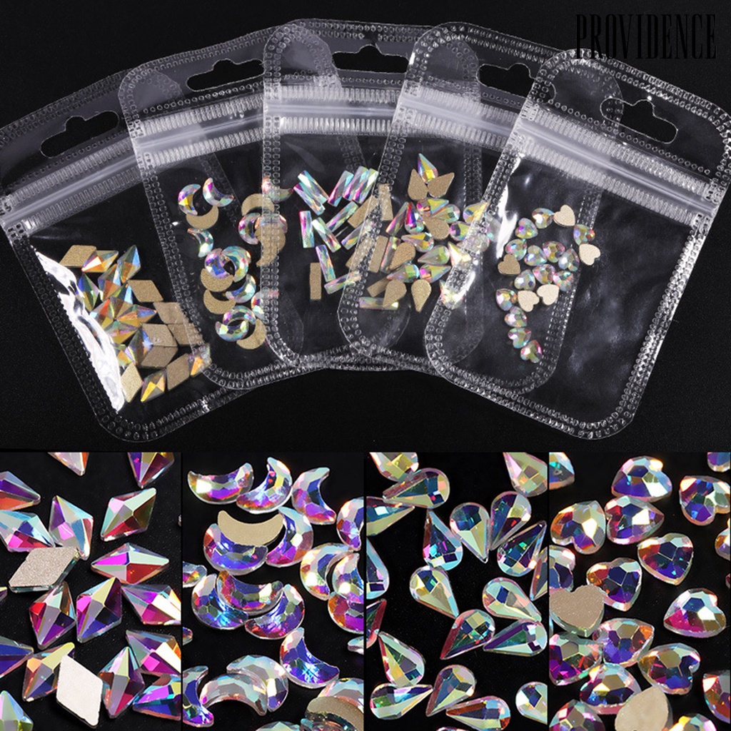 Providence 20Pcs/Pack Sequins Decor Delicate Nail Art Rhinestone 3D Nail Manicure Decal for Women