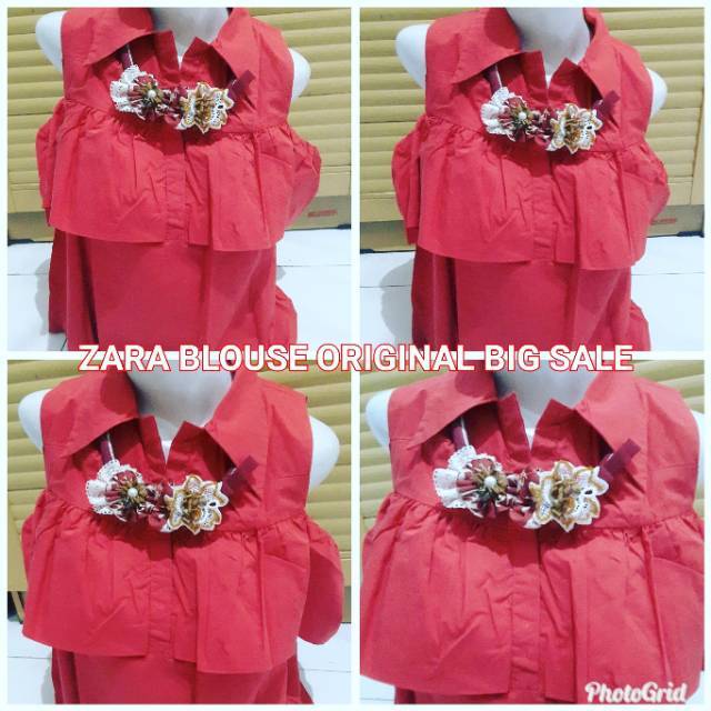 ZARA ORIGINAL ASLI 100% SALE 80% FREE JASTIP Blouse Atasan Spandex Wanita Branded Ready