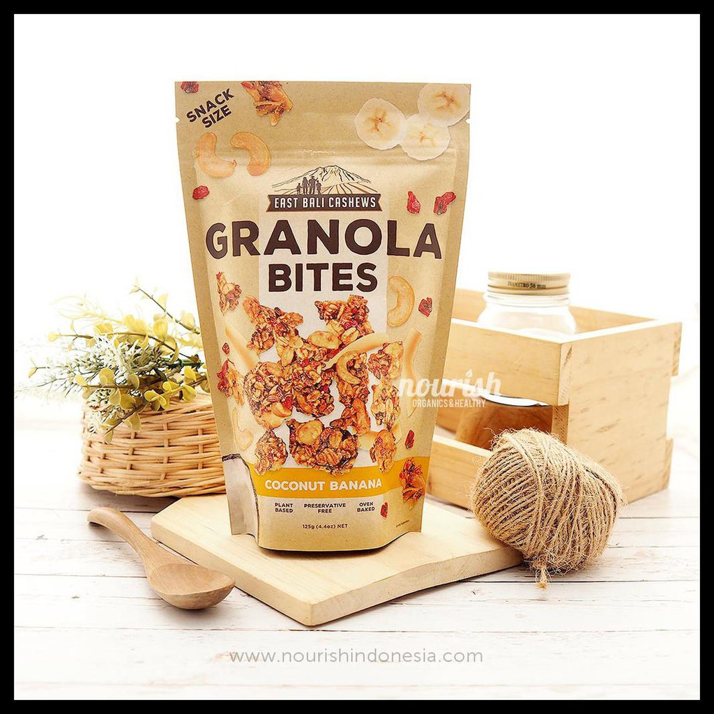 

East Bali Cashew, Granola Bites Coconut Banana (125Gr)