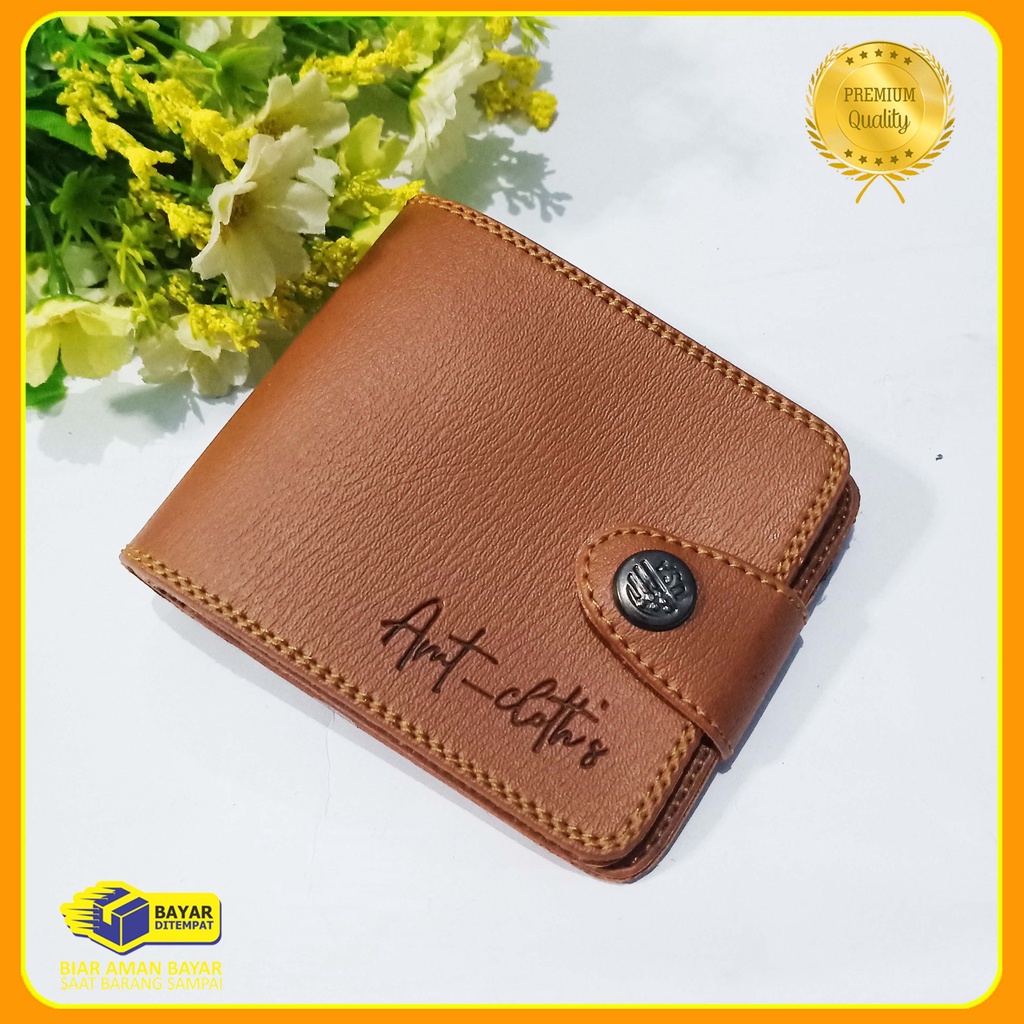 dompet lipat Pria kancing grosir COD bahan PVC