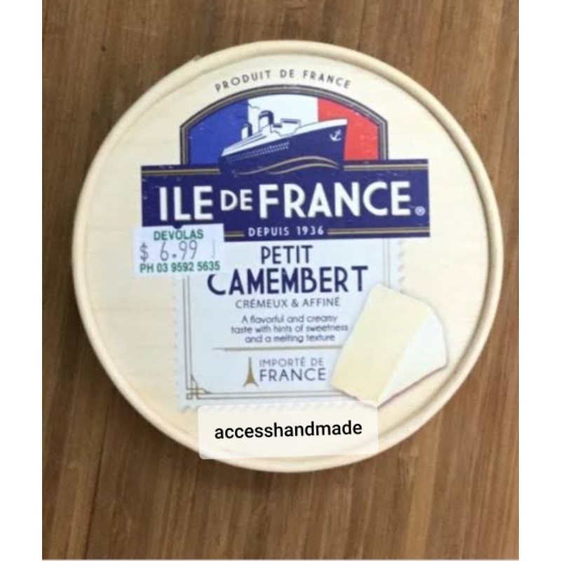 

Ile de France petit camembert soft cheese keju lembut mirip brie ile france